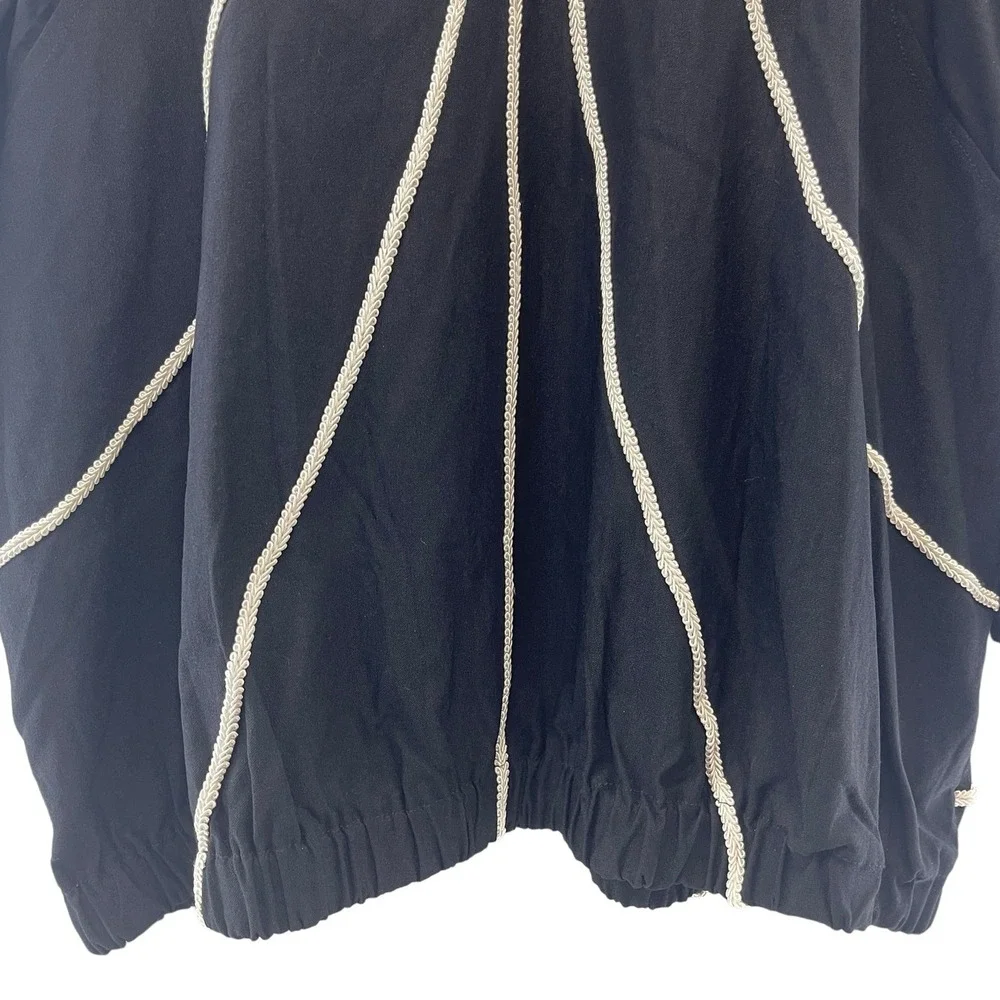 Pomme Rouge Paris Plus Size XXL Pullover Top Black Ship Graphic Travel Runway - Picture 7 of 8